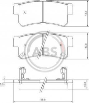 37252 A.B.S. Тормозные колодки зад. SANTA FE/SONATA/TUCSON/MAGENTIS/SPORTAGE
