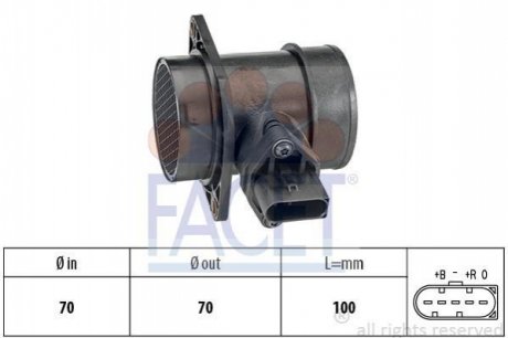 10.1212 FACET Расходомер воздуха (5 конт.) SKODA SUPERB/VW PASSAT 1.8 00-08