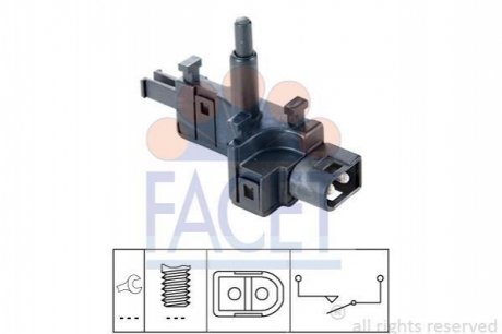 7.6165 FACET Датчик включения заднего хода Mercedes Benz W124/202/210 88->