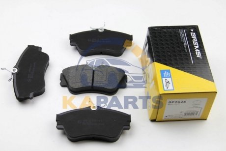 BP2625 BREMSI Гальмівні колодки перед. T4 1.9TD/2.4D >99 (R15)(невент.диск)