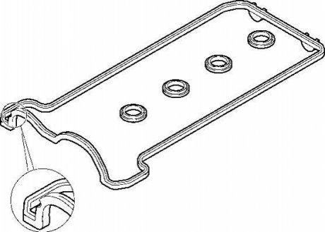 475.850 ELRING Прокладка клапанной крышки (к-кт) Mercedes Benz M119 (левый)