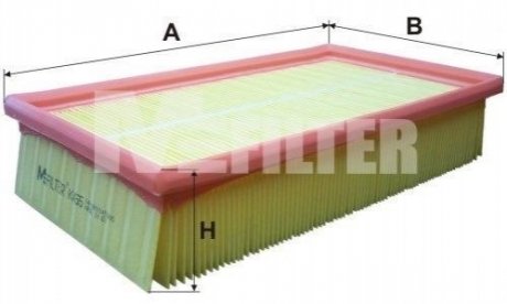 K 455 M-FILTER Фильтр воздушный Transit 2.5D/TDi 97-00 (d-260, l-150, h-58)