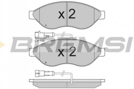 BP3285 BREMSI Тормозные колодки перед. Jumper/Ducato/Boxer 06- (1.1-1.5t)