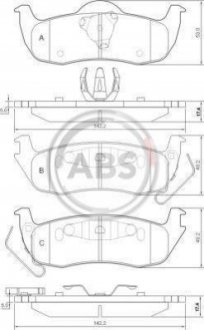 37534 A.B.S. Колодки гальмівні задн. Grand Cherokee/Commander/QX56 03-13