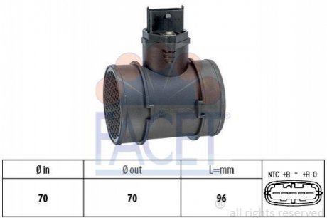 10.1155 FACET Расходомер воздуха (5 конт.) Combo 1.7Di/DTi 01- (48/55kw)