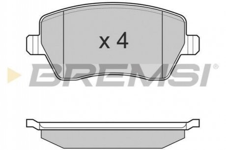 BP3026 BREMSI Гальмівні колодки перед. Kangoo/Logan 08-/Duster 10- (TRW)