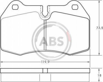 36958 A.B.S. Гальмівні колодки перед. BMW 5(E39)/7(E38) 96-04 (brembo)