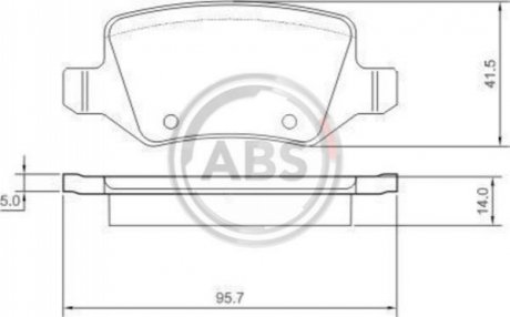 37146 A.B.S. Тормозные колодки зад. MB A-class (W168/W169) 97-12 (TRW)