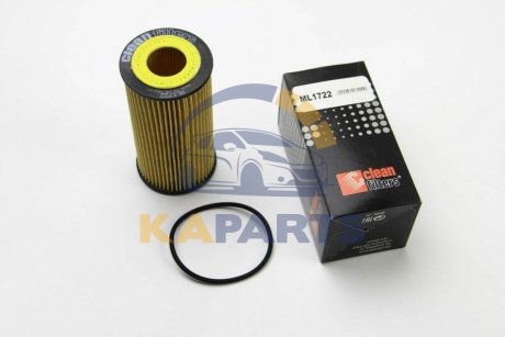 ML1722 CLEAN FILTERS Фильтр масла Volvo S40/V50/S60/V70/S80/XC90 2.4/2.5D 01-