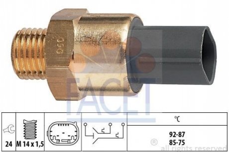 7.5691 FACET Датчик включения вентилятора BMW 3 (E36) 1.6-1.9i 93-00