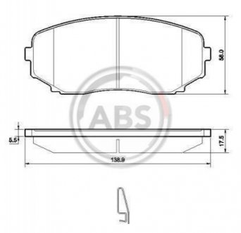 37643 A.B.S. Тормозные колодки перед. Mazda CX-7/CX-9 07- (sumitomo)