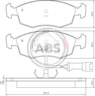 36519 A.B.S. Тормозные колодки перед. Ford Escort/Sierra 84-99 (ATE)