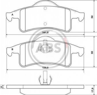 38791 A.B.S. Колодки гальмівні задн. Cherokee/Grand Cherokee (99-10)