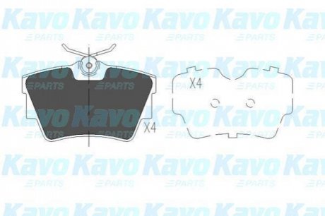 KBP-6604 KAVO Тормозные колодки зад. Trafic/Vivaro 01- (94.8x57.3mm)