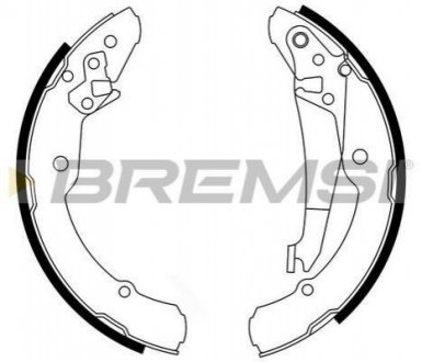 GF0473 BREMSI Тормозные колодки зад. Caddy II/Octavia (230x32) (Ate)