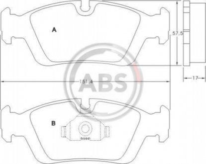 36678 A.B.S. Колодки тормозные передние BMW 3 (E36/E46) 94-07 (ATE)