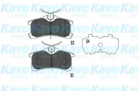 KBP-9017 KAVO Гальмівні колодки задн. Avensis/Corolla 97-03 1.4-2.0