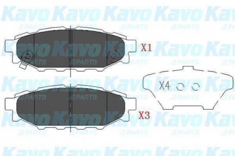 KBP-8005 KAVO Колодки гальмівні задні Impreza/Outback/Forester 03-