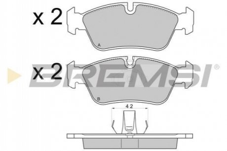 BP2745 BREMSI Тормозные колодки перед. BMW 3 (E36/E46) 90-09 (ATE)