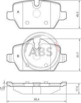 37435 A.B.S. Гальмівні колодки дискові (1 к-т)