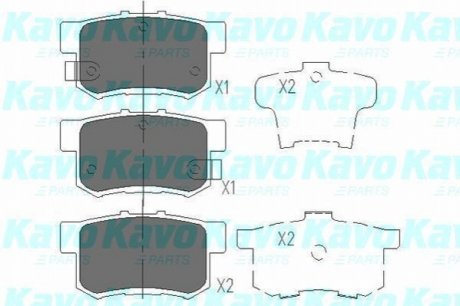 KBP-2009 KAVO Колодки тормозные задние Accord/Civic/CR-V/FR-V 90-