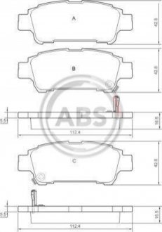 37228 A.B.S. Колодки тормозные задн. Estima/Previa/Avensis 00-06