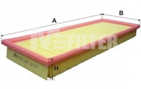 K 357 M-FILTER Фильтр воздушный Mondeo I/II 1.6/1.8/2.0i 16V 93-00