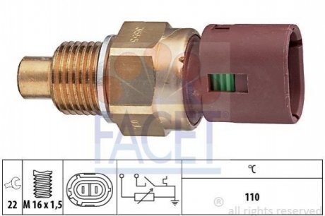 7.3555 FACET Датчик температуры Master/Movano 2.5/2.8 dCi 98-04