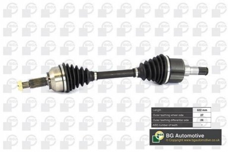 DS2303L BGA Полуось Ford Mondeo 00-07 1.8-3.0 (27/26) 632mm Л.