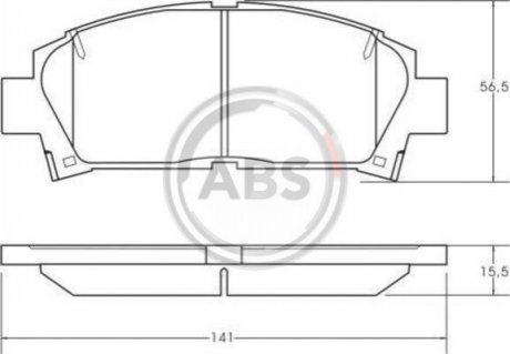 36866 A.B.S. Гальмівні колодки перед Avensis/Camry/Carina 89-03