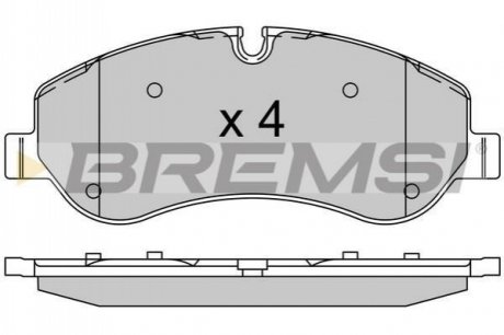 BP3525 BREMSI Гальмівні колодки перед. Transit (V348) 12- (RWD)