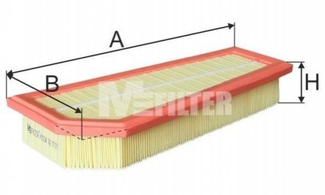 K 7034 M-FILTER Фильтр воздушный C/E 180/200/250 CGI W204/212 09-