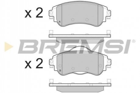 BP3491 BREMSI Гальмівні колодки перед. Citroen C4 II 09- (TRW)