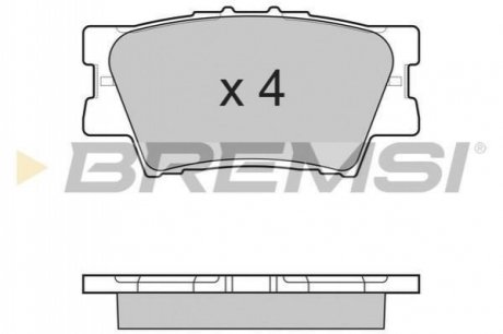 BP3252 BREMSI Тормозные колодки зад. Toyota RAV4 06- (akebono)