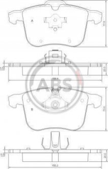 37389 A.B.S. Тормозные колодки перед. Opel Vectra C 02- (ATE)