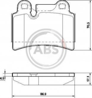 37575 A.B.S. Тормозные колодки зад. VW Touareg 02-10 (brembo)