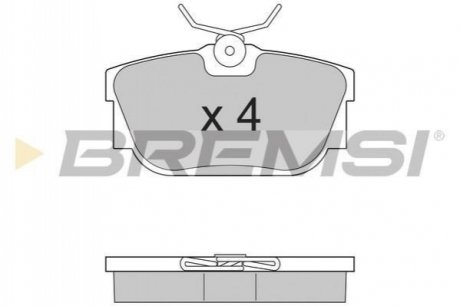 BP2958 BREMSI Тормозные колодки зад. T4 >98 (51x94,9) (Lucas)