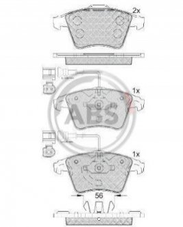 37482 A.B.S. Тормозные колодки перед. VW Touareg 02-10 (ATE)