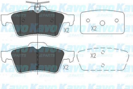 KBP-6554 KAVO Колодки гальмівні задні Mazda 3/5/Primera 03-