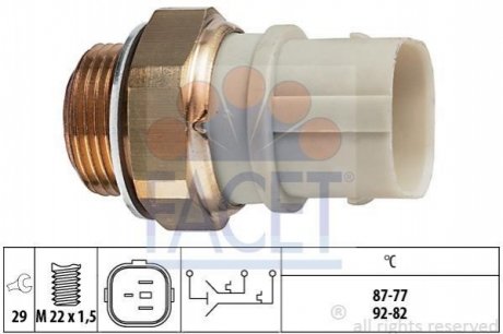 7.5651 FACET Датчик включения вентилятора VW T4 (94-03) (на радиаторе) (7.5651) Facet