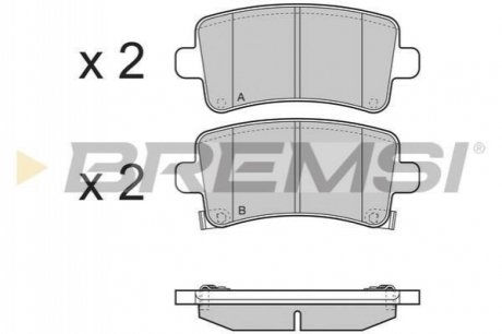 BP3379 BREMSI Гальмівні колодки зад. Opel Insignia 08- (TRW)