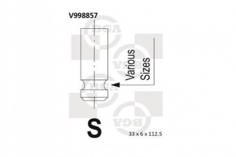 V998857 BGA Клапан двигуна