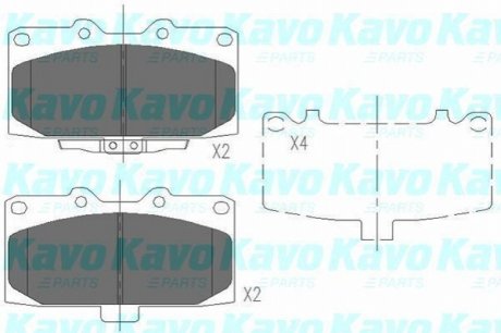 KBP-8003 KAVO Колодки тормозные перед. Subaru Impreza 98-09