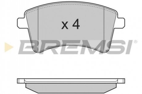 BP3367 BREMSI Тормозные колодки перед. Kangoo 08- (R15/R16)