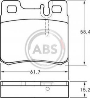36687 A.B.S. Тормозные колодки зад. W124/202/210 -96 (ATE)
