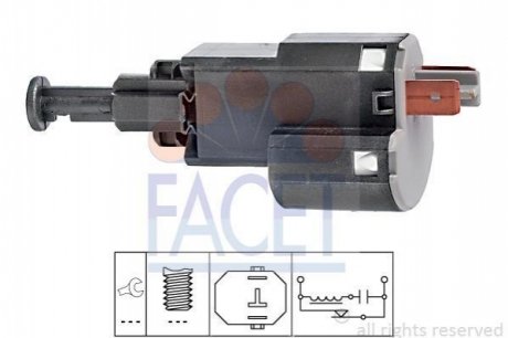 7.1155 FACET Датчик педали тормоза Opel Astra/Vectra 95->