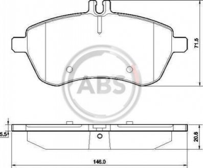 37584 A.B.S. Тормозные колодки перед. MB W204 07-14 (TRW)