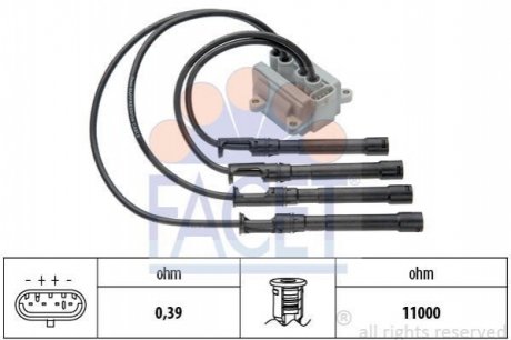 9.6319 FACET Катушка зажигания SANDERO/LOGAN 1.2 16V 06-