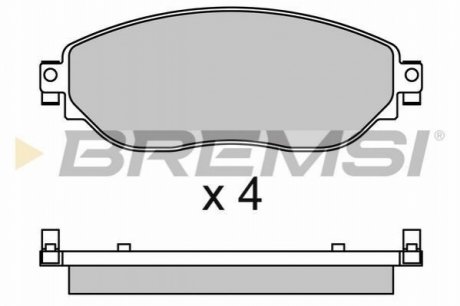 BP3653 BREMSI Гальмівні колодки перед. Trafic/Vivaro 14-