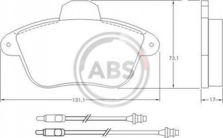 36765 A.B.S. Тормозные колодки перед. Peugeot 605 89-99